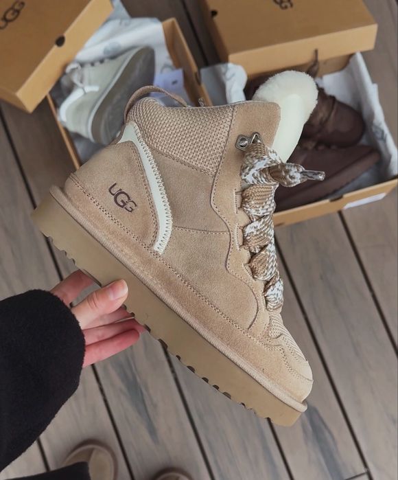 Оригинал Зимние Кроссовки Avstralia UGG Lowmel Sneaker High beige