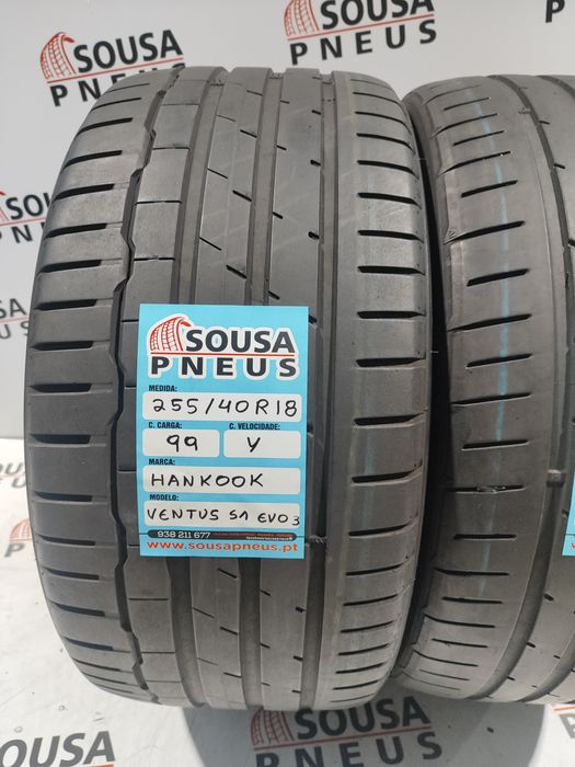 2 pneus semi novos 255-40R18 Hankook - Oferta dos portes