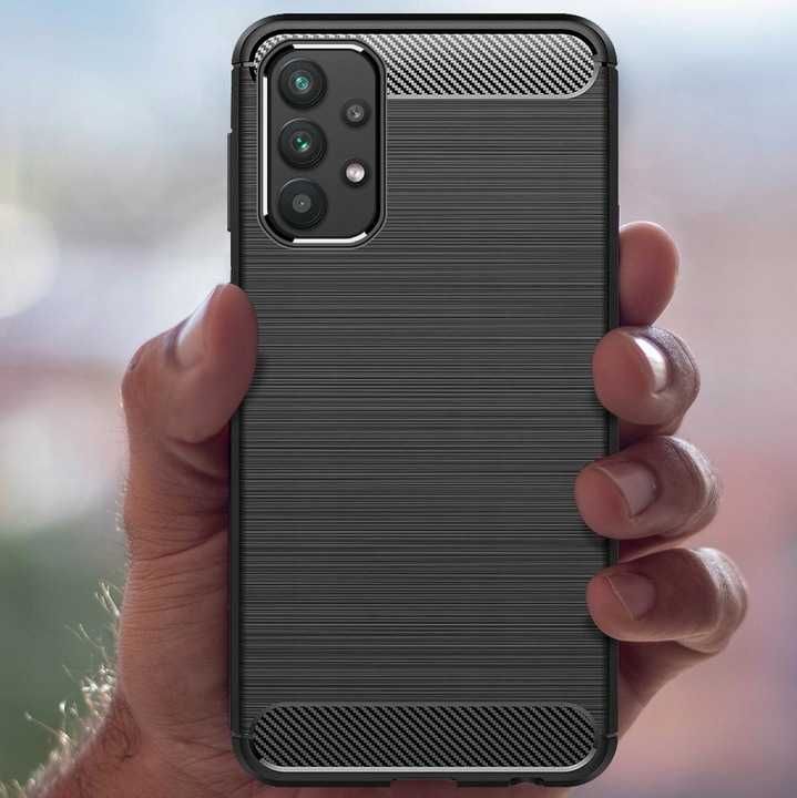 Etui Carbon do Samsung Galaxy A13 4G + Szkło Hartowane