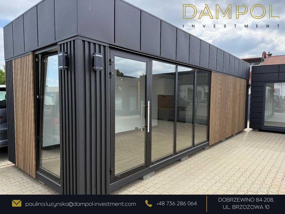 Nowoczesny Domek całoroczny 9X3/27m2/biuro/sklep/mobilny/letniskowy