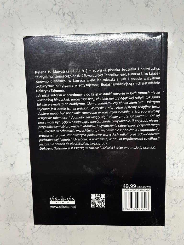 Książka Doktryna Tajemna Helena Bławatska