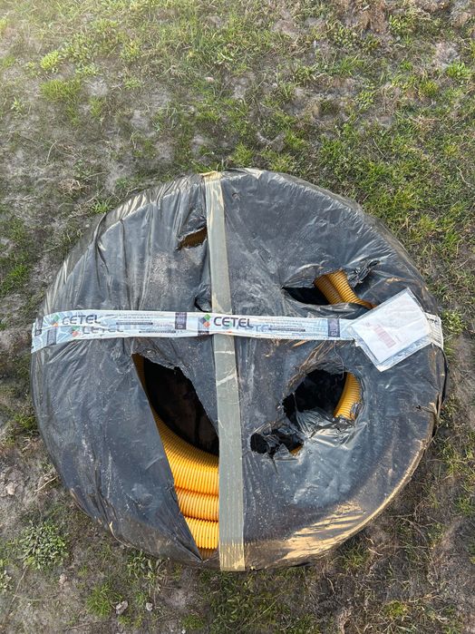 Rura drenarska drenażowa wąż drenarski z otworami PVC 50- zwój 50m