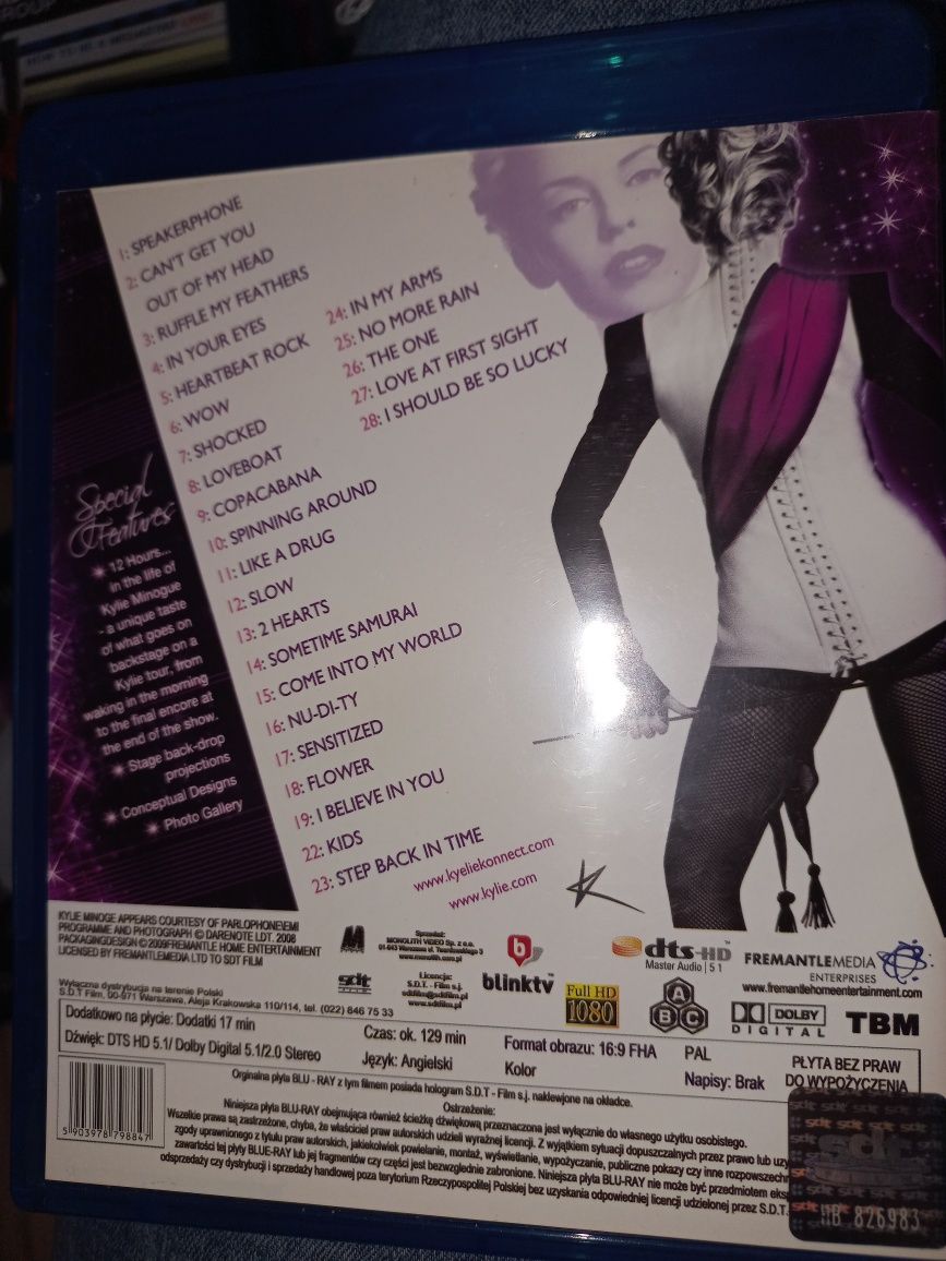 Płyta blu ray Kylie Minoge 2008