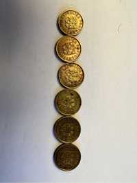 Moedas escudos 1 escudo bronze, 20 escudos, 25 escudos, 50 escudos