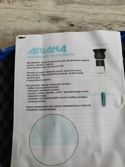 Refraktometr -Analizator emulsji chłodniczych