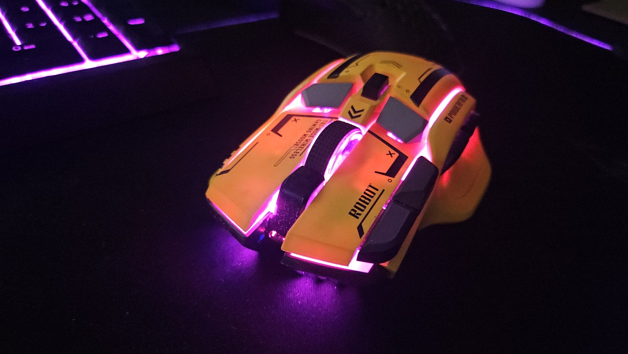 Myszka Gaming 4000DPI, 2.4ghz/BT, profilowana, bezgłośna, RGB