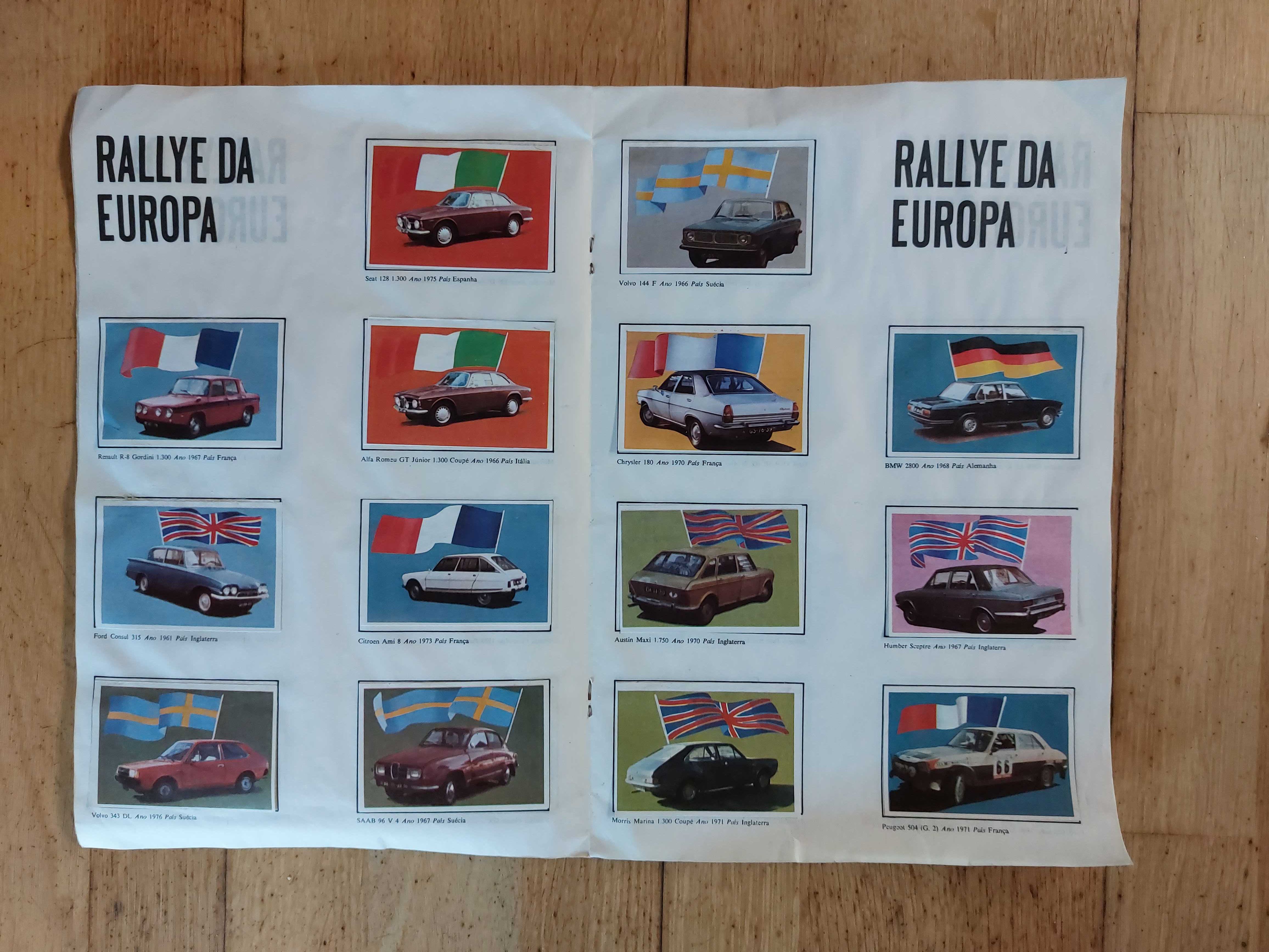 Colecção de cromos "Rallye da Europa" - Completa