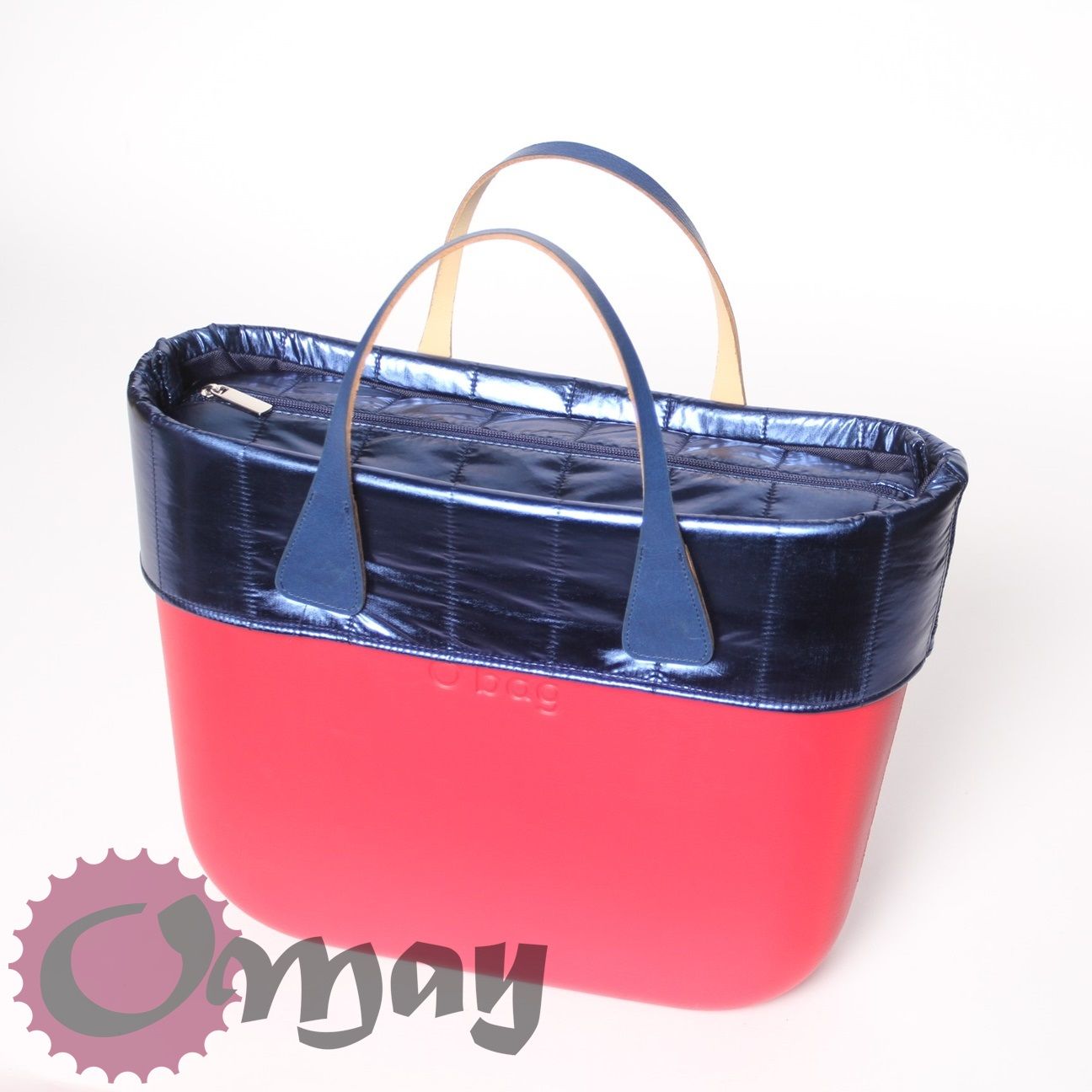 GRANATOWY organizer OBAG STANDARD +OPASKA pikówka metalic wkład OMAY