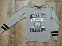 Мужской пуловер/ свитер MZGZ Company S р. 48-50 100% cotton, серый.