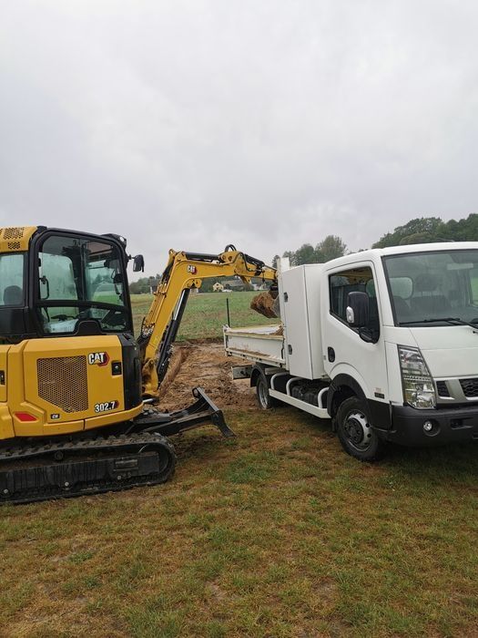 Usługi minikoparka 2.8 t. wiertnica, młot, koparko-ładowarka, wywrotka