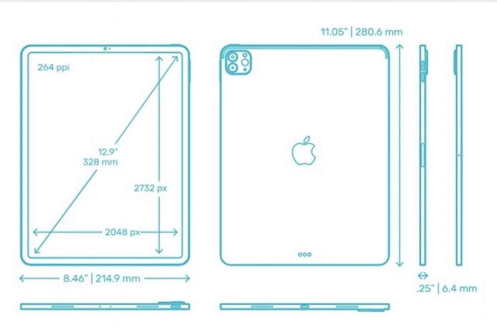 Apple iPad Pro 12,9" (5th Gen) 12,9" 8 GB / 128 GB szary
