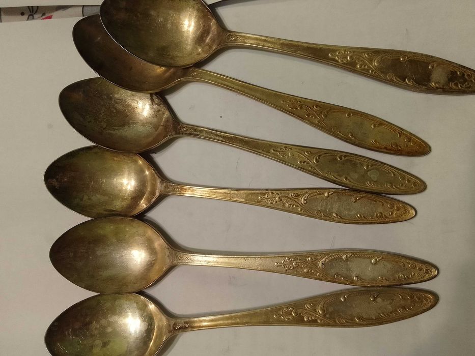Набор советских мельхиоровых чайных десертных ложек МНЦ