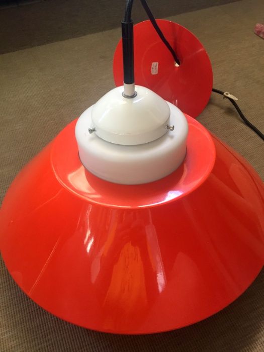 Candeeiro Kaiser Leuchten em laranja Space Age anos 60, 70