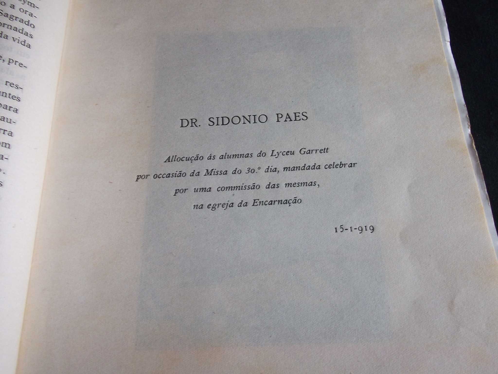 Livro À sombra da cruz alocuções fúnebres Valério Cordeiro 1922