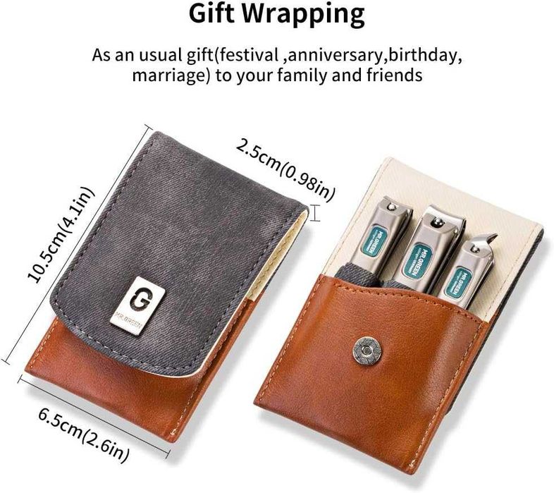 MR.GREEN 3-częściowe obcinacze do paznokci Stalowe obcinacze