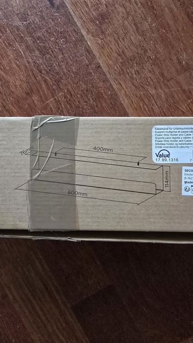 Value Organizer do kabli, pod biurkowy-biały