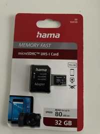 Hama microSDXC 32GB Class 10 UHS-I 80MB/s karta z adapterem SD