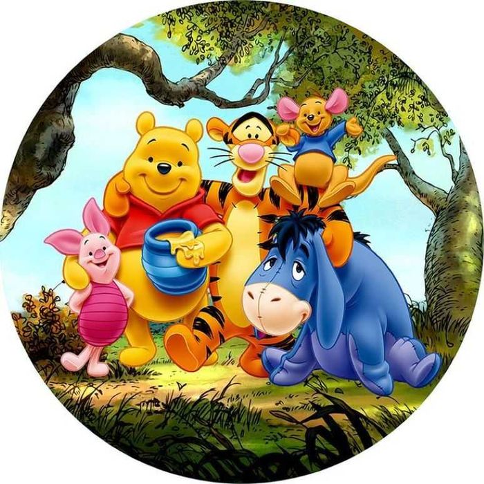 Opłatek na tort Urodziny Kubuś Puchatek i Przyjaciele