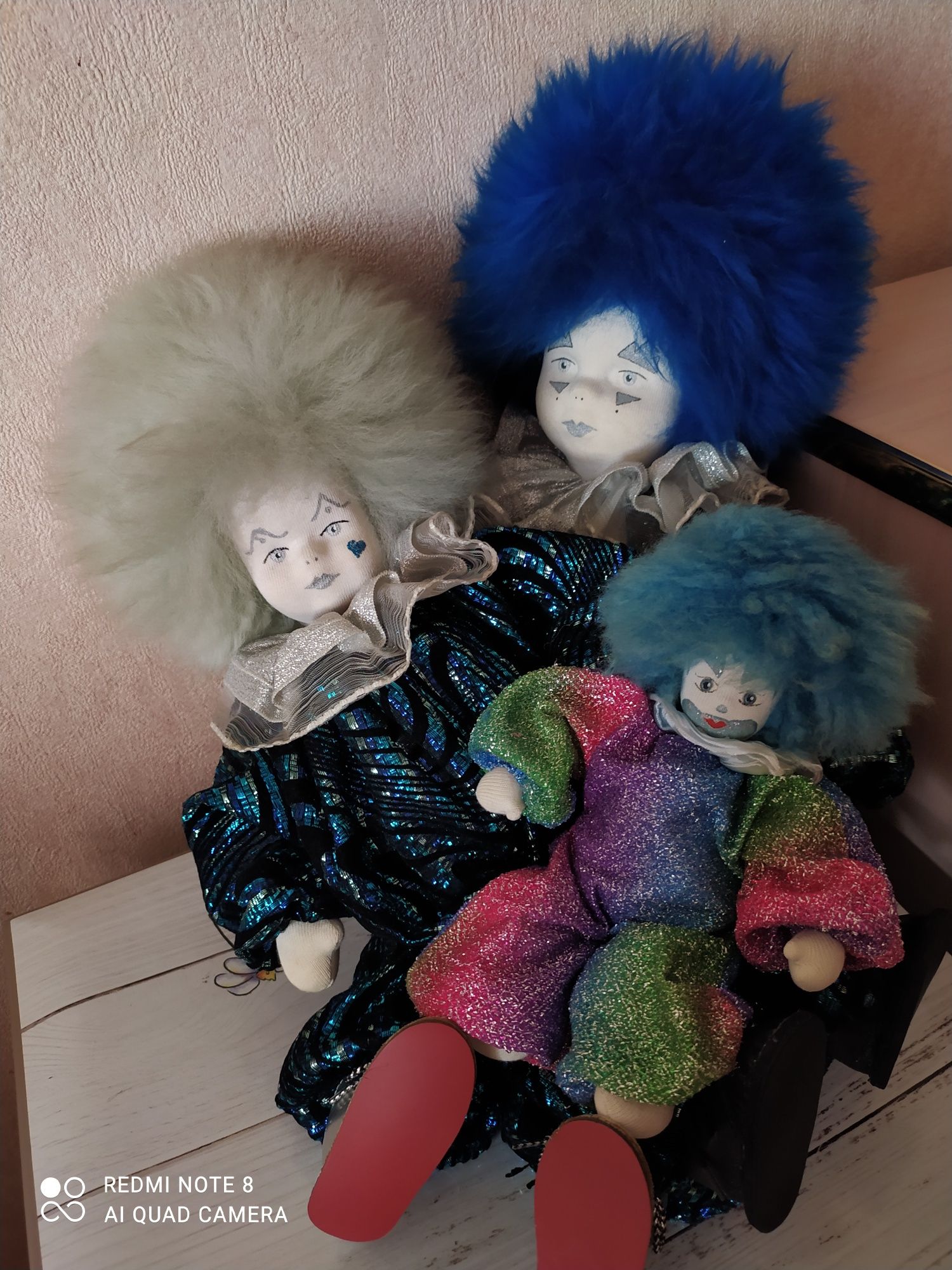 Текстильная кукла клоун Glorex
