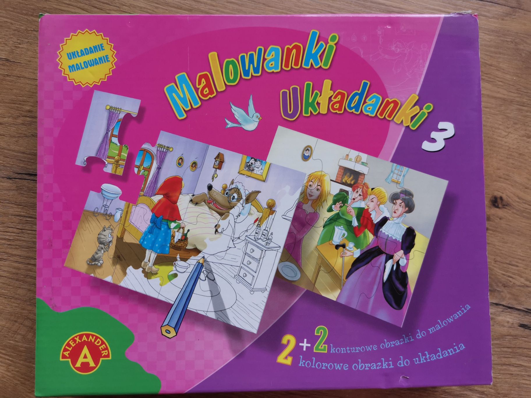 Big Puzzle malowanki Czerwony Kapturek, Kopciuszek