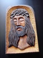 Płaskorzeźba Jezusa drewniana