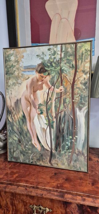 Obraz Anders Zorn "Ewa" olej na płycie akt impresjonizm glamour