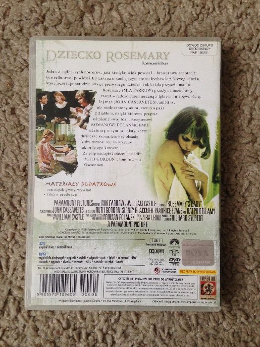 Dziecko Rosemary film DVD Rosemary's baby