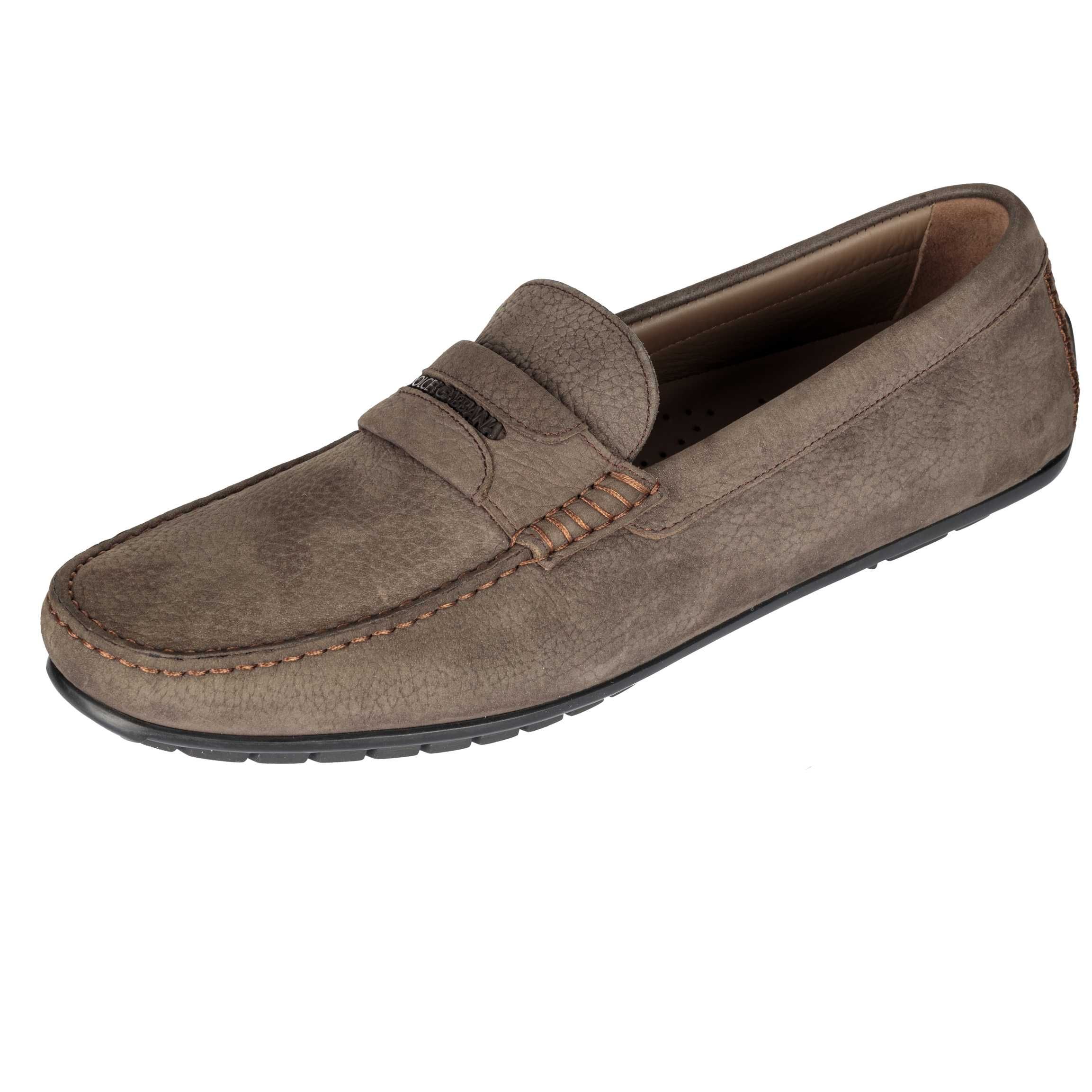 DOLCE&GABBANA luksusowe włoskie mokasyny loafersy BROWN