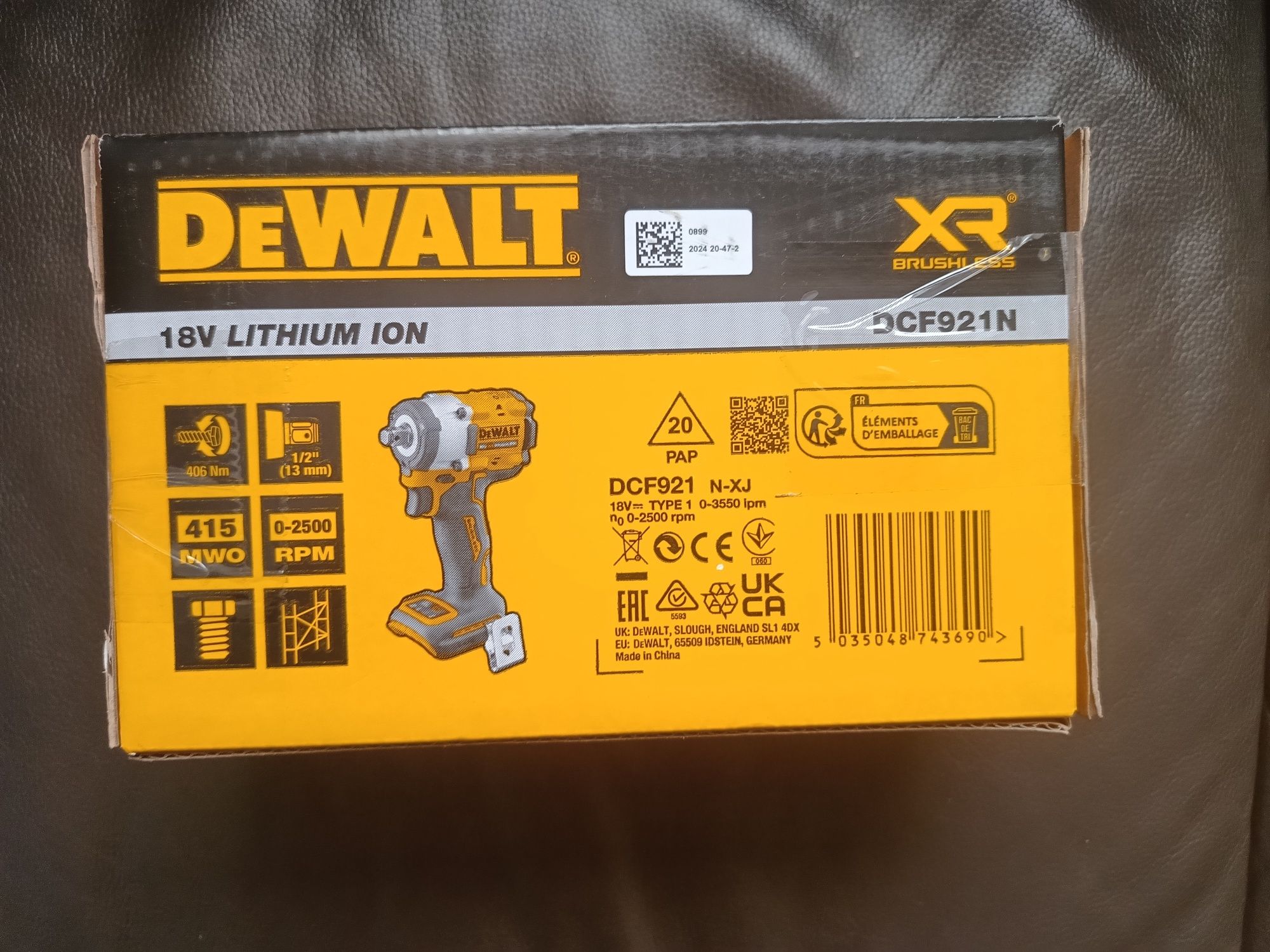 Ударний гайковерт 1/2' 18V 406Nm XR DeWALT DCF921N Безщітковий акумуля