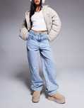 Asos Weekend 42 Xl Spodnie Jeansy Damskie Baggy Light Blue Wash D1481