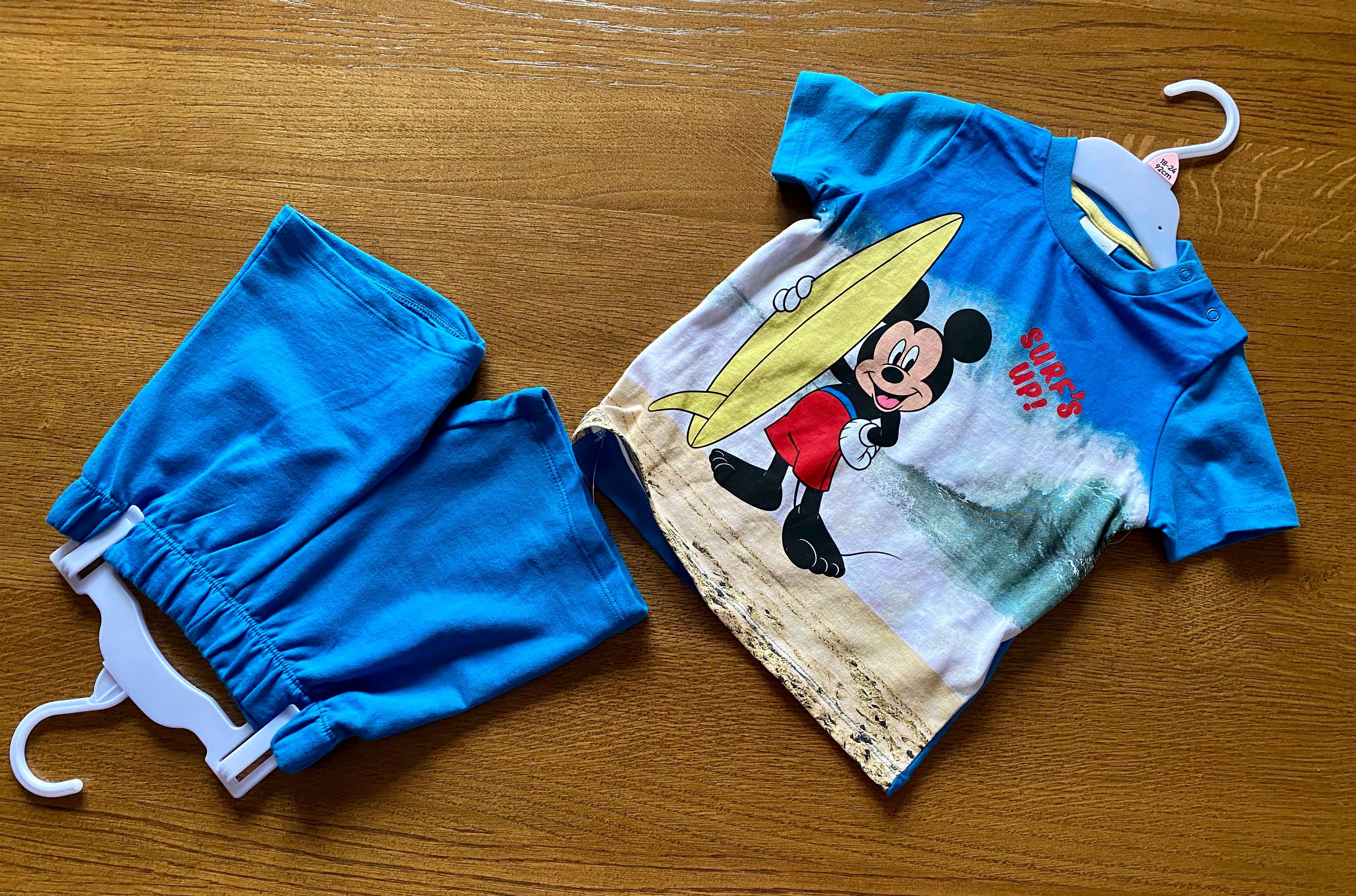 Komplet 92 cm T- shirt spodenki Disney Myszka Miki Mickey 18- 24