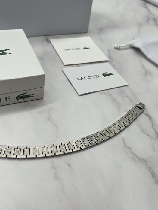 Bransoleta Meska Lacoste Metropole Nowa Srebrna