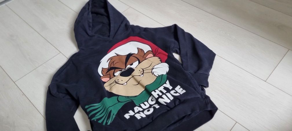 Bluza looney tunes diabeł tasmanski 134 140 kaptur