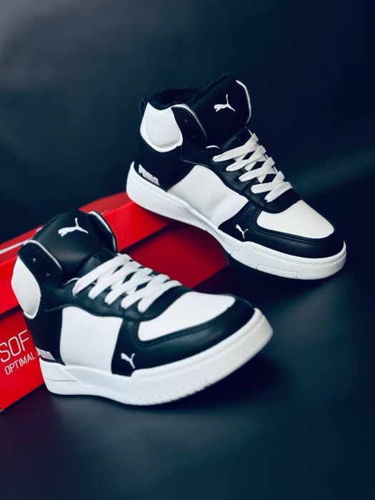 Зимние кроссовки Puma на меху / красовки женские подростковые на зиму