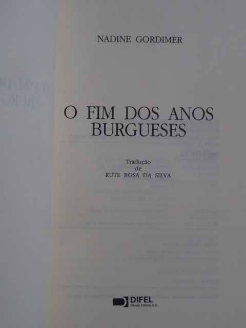 O Fim dos Anos Burgueses de Nadine Gordimer