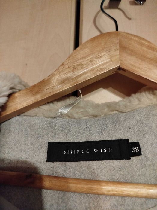 Płaszcz wełniany designerski S