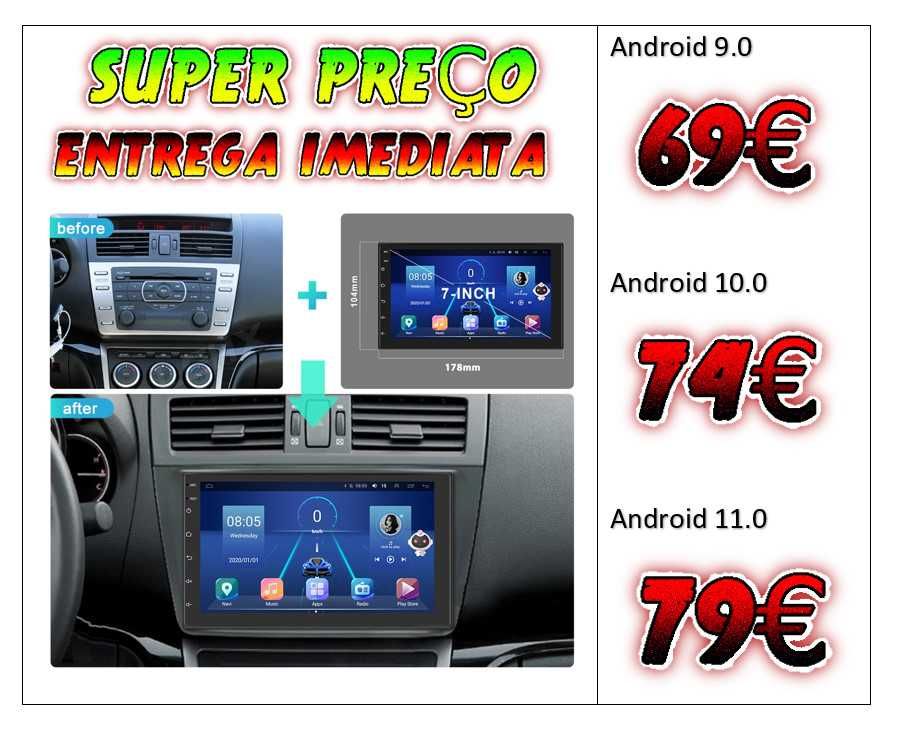 AUTO Rádios Android 2 DIN SUPER PREÇOS Android 9.0 10.0 11.0