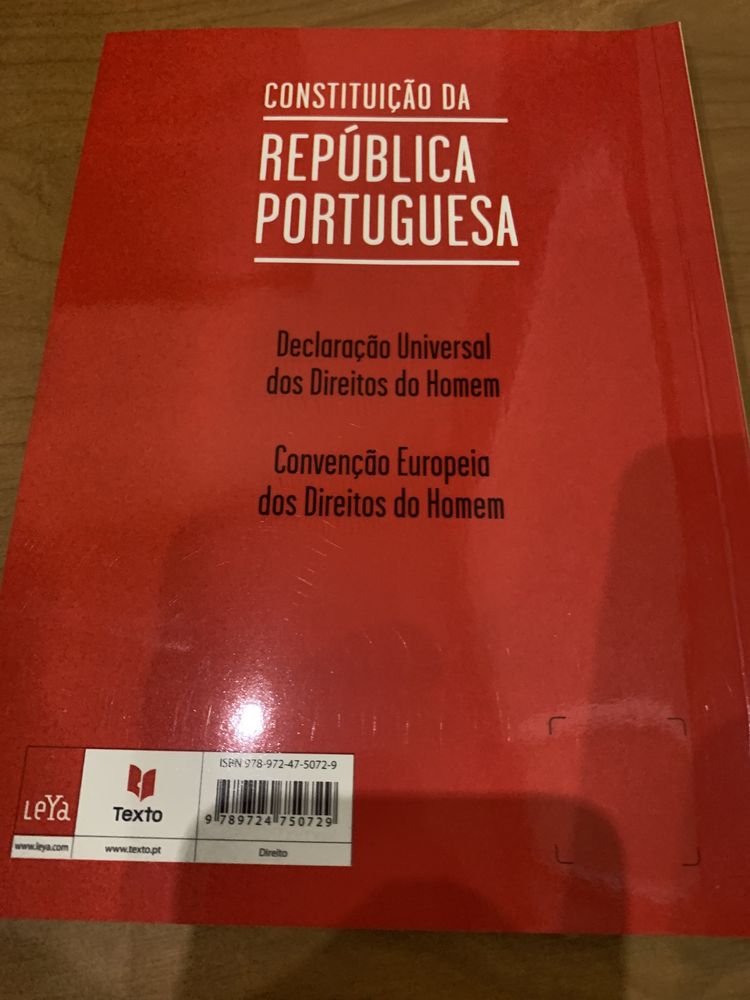 Livro Constituição Republica Portuguesa