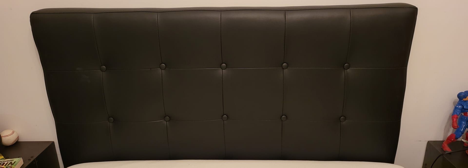 Vendo cabeceira gato preto- cama casal