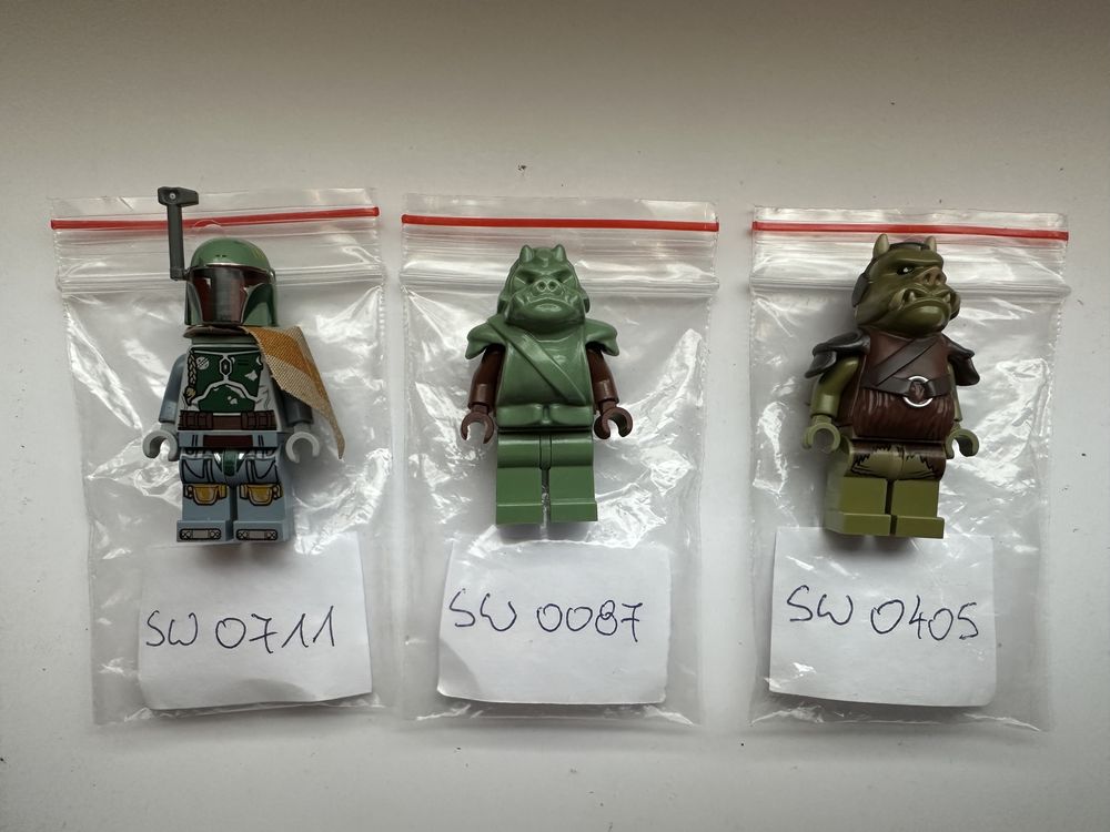 Lego Star Wars figurki Boba Fett sw0711 Gamorrean sw0087 i sw0405