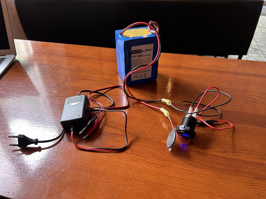 Аккумулятор з комплектом Lifepo4 16Ah 12V (павербанк)