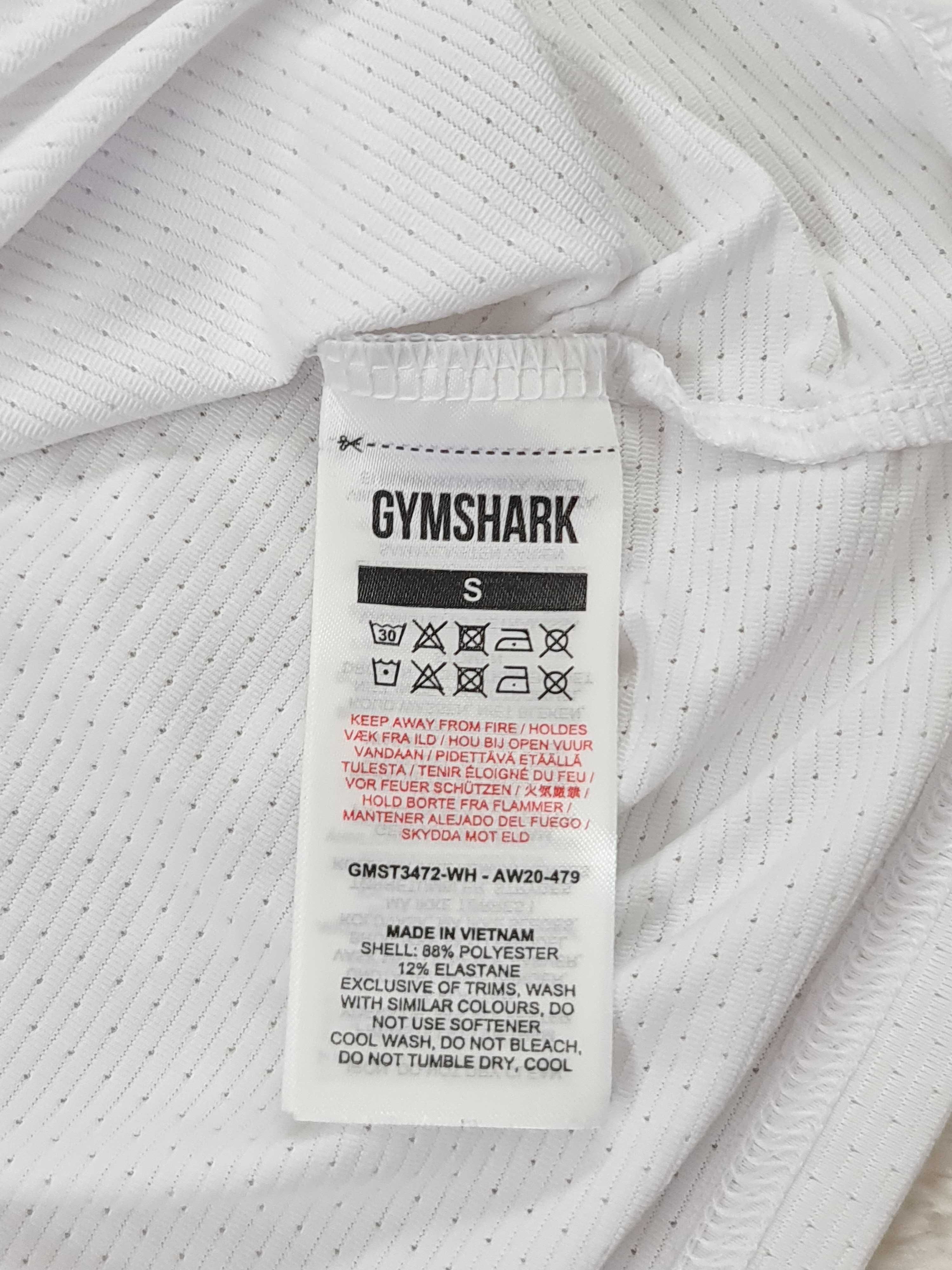 Koszulka T-shirt Gymshark Logo Biała Rozmiar S / M Oryginalna
