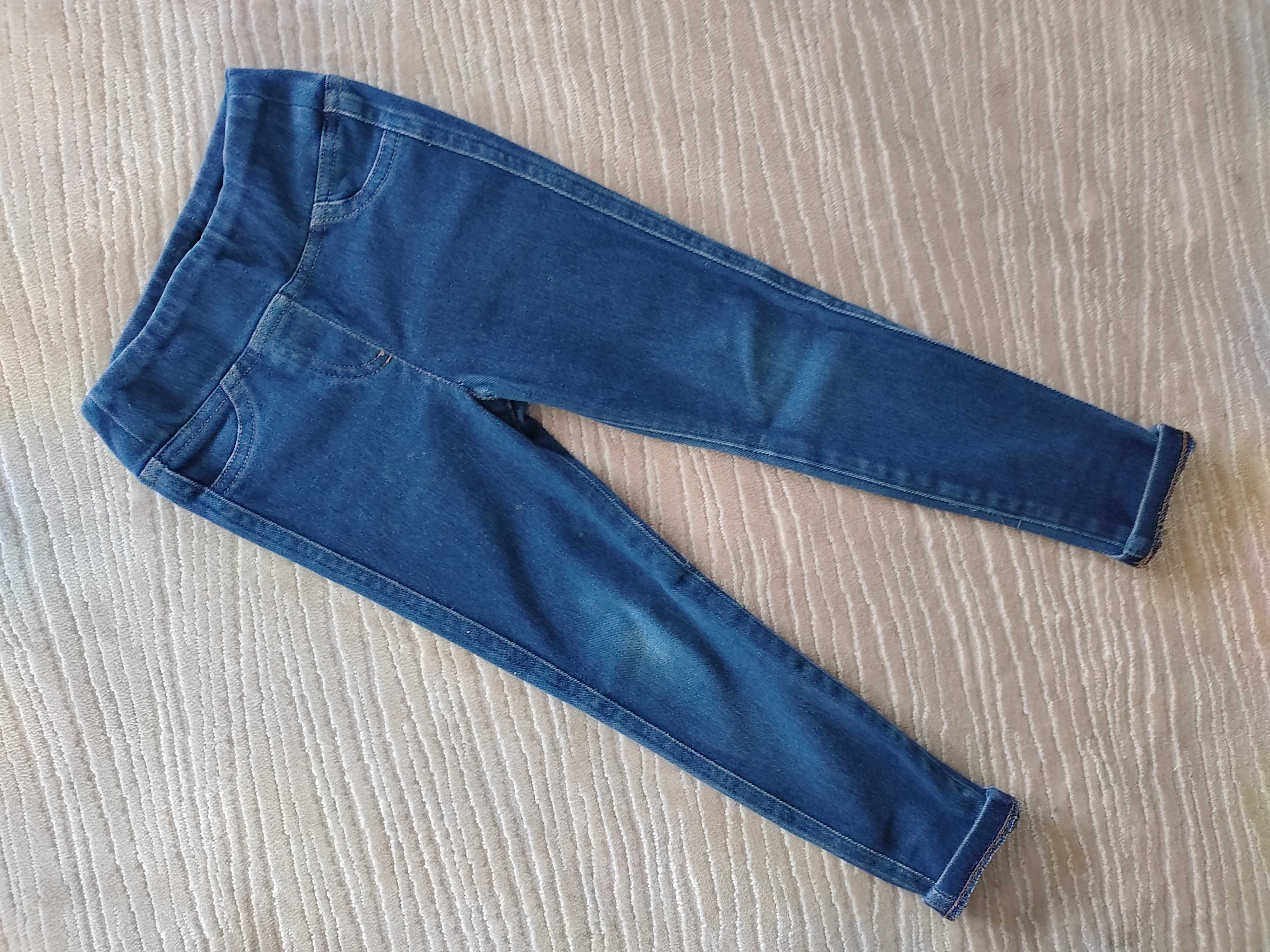 River Island miękkie jeansy rurki do przedszkola 3 4 lata 98cm