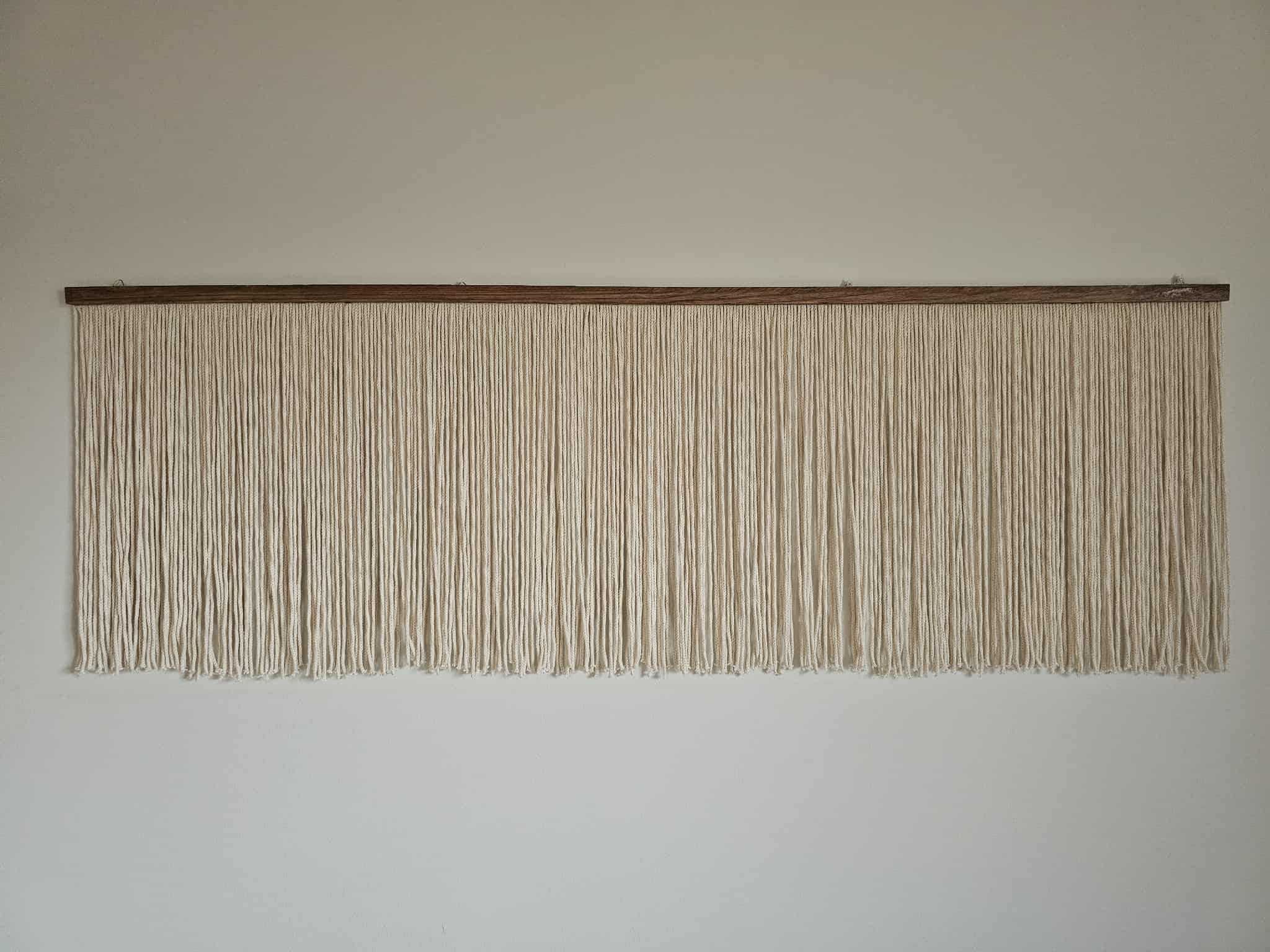 Wall art braided yarn hanging macramé || Arte de parede em macramê