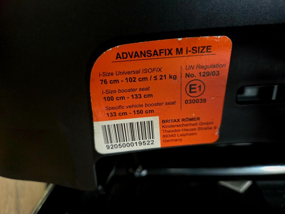 Fotelik Britax Romer Advansafix m i-size