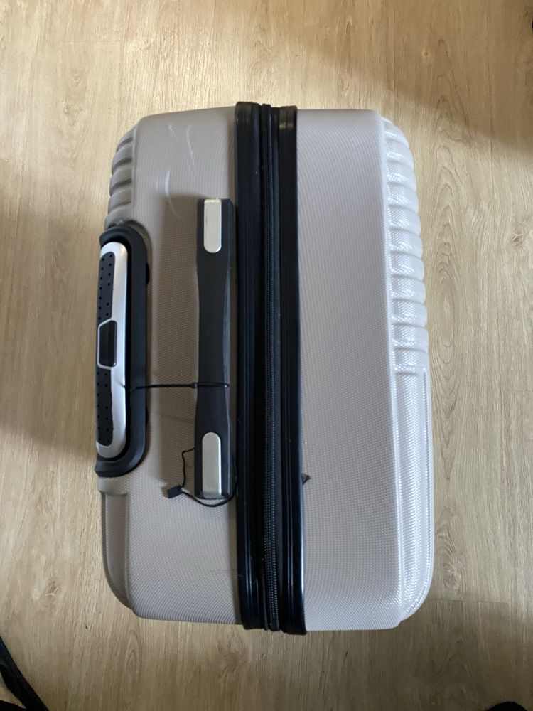 Mala viagem Média rodinhas duplas 360 abs tsa bege