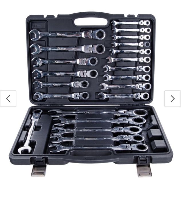 Klucz płasko oczkowe Z GRZECHOTKĄ łamane 6-32 22E rok gwarancji