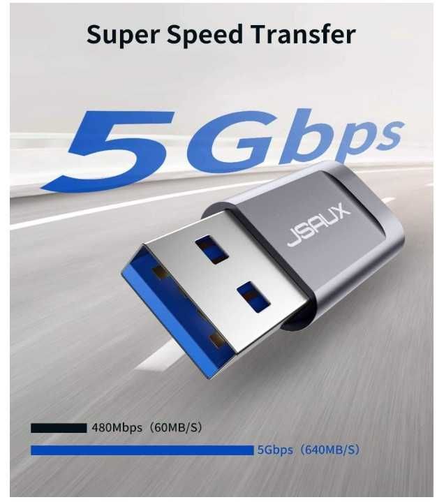 Adapter/przejściówka USB C na USB A 3.0 JSAUX 2 sztuki