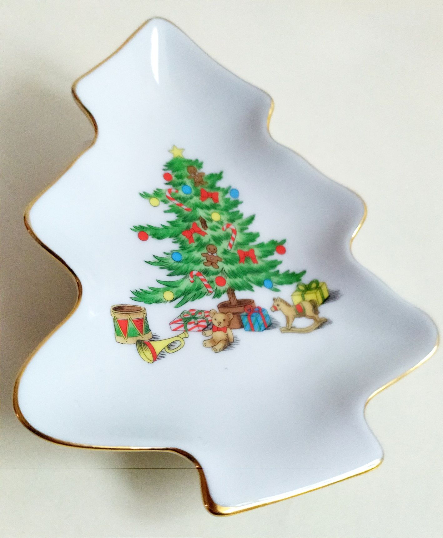 Shibata японский фарфор Fine Porcelain Japan Рождество Новый Год ёлка