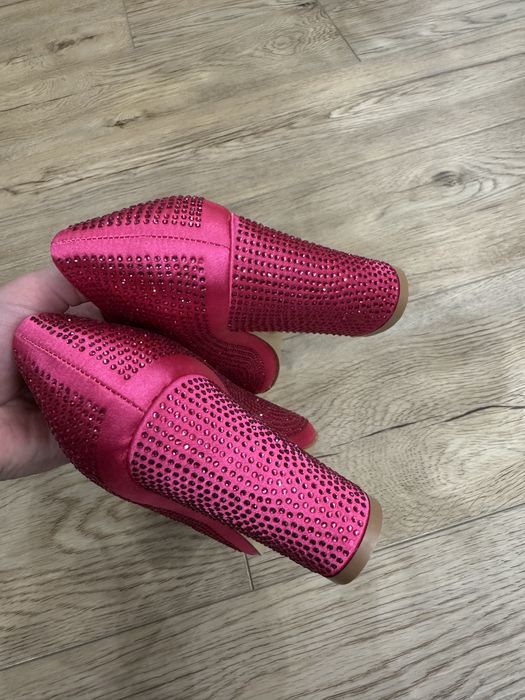 Nowe różowe fuksjowe cekinowe czółenka buty na obcasie 36 Ideal Shoes